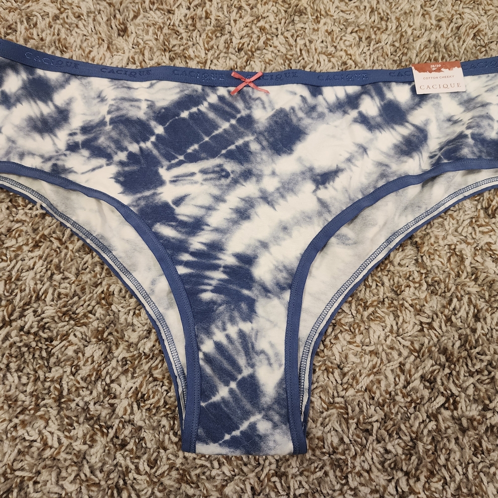 Cacique Navy Tie-Dye Women’s Cotton Cheeky Bottom